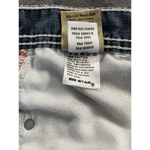 Big Star Mens Blue Denim Jeans Pioneer Regular Bootcut Size 34R Actual 34 X 30 - Picture 8 of 12